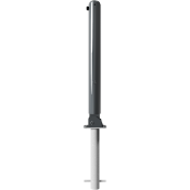 Ornamental bollard | Series 480B | � 82 mm | foldable, self-engaging lockfor casting in concrete, with hot-dip galvanized ground socket part-no. 470.60approx. 400 mm below ground | with triangular locking mechanism acc. with DIN 3223 | with 2 eyelets